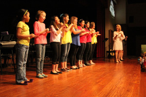 Glee Club performs DO a Deer to start our All-School Concert. 