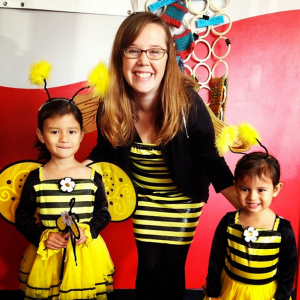 Ms. Aimee and students dress up as a JMC favorite, "Honeybee March".